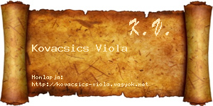 Kovacsics Viola névjegykártya